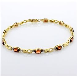 2.5ct TW Garnet Line Bracelet