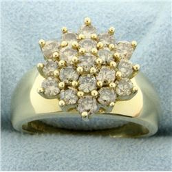 2ct TW Champagne Diamond Cluster Ring