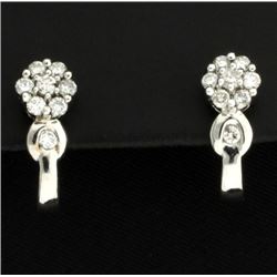 .80ct TW Diamond Flower Earrings