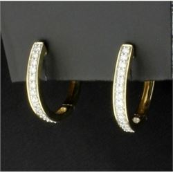 3/4 ct TW Diamond Hoop Earrings