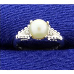 Pearl & Diamond Ring