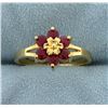 Image 1 : Natural Ruby Flower Ring