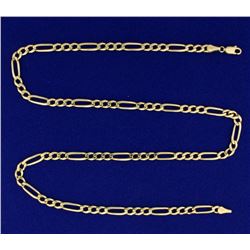 Italian Made 20 1/4 Inch Figaro Style Neck Chain