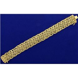 6 3/4 Inch Wide Woven Designer Bracelet