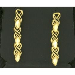 Linked Criss-Cross Dangle Earrings