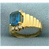 Image 2 : London Blue Topaz and Diamond Ring