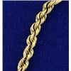 Image 2 : 8 Inch Rope Link Bracelet in 14k Gold