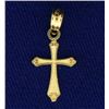 Image 1 : 14k Gold Cross Charm or Pendant