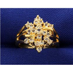 3/4 ct TW CZ Ring in 14k Yellow Gold