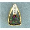 Image 1 : Mystic Topaz and Diamond Pendant