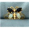 Image 1 : Butterfly Opal and Sapphire Ring