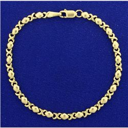 Hugs and Kisses Gold Bracelet