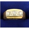 Image 1 : .3ct TW Men's 3 Stone Diamond Ring