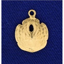 Sand Dollar Charm/Pendant in 14k Gold