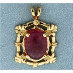 6ct Pink Rubellite Pendant in 14k Gold