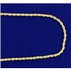 Image 2 : 22 Inch Rope Style Neck Chain in 14k Gold