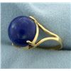 Image 3 : Lapis Solitaire Ring in 14k Gold