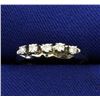 Image 1 : Five Diamond Band Ring in 14k White Gold