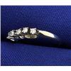 Image 2 : Five Diamond Band Ring in 14k White Gold