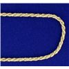 Image 2 : 18k Gold 18 1/2 Inch Double Stranded Rope and Box Link Neck Chain