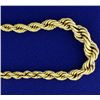 Image 2 : 22 1/2 Inch Rope Style Neck Chain in 14k Gold