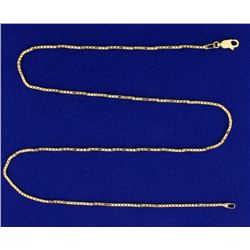 18 1/2 Inch Box Style Neck Chain in 14k Gold