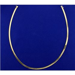 16 Inch Omega Necklace in 14k Gold