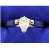 Image 1 : 0.70 Ct Pear Diamond Solitaire ring