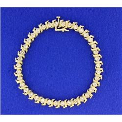 4ct TW Champagne Diamond Tennis Bracelet