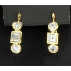 14K Modern Earrings with CZs