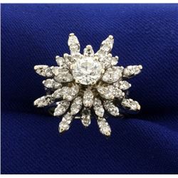 2 1/2ct TW Starburst Diamond Ring