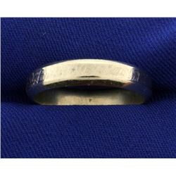 Men's White Gold Wedding Band Ring