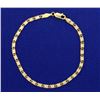 Image 1 : Italian Made White and Yellow Gold Bracelet