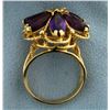 Image 3 : Large Flower Amethyst Ring