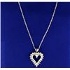 Image 2 : 1ct TW Diamond Heart Pendant with Chain