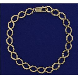 8 Inch Hexagon Curb Link Bracelet