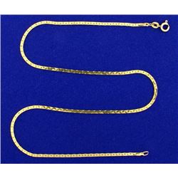 Italian Made Flat C Link Neck Chain