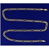 Image 1 : Italian Made 20 1/4 Inch Figaro Style Neck Chain