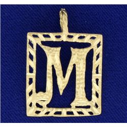 Initial "M" Pendant