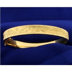 Engraved Bangle Bracelet