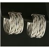 Image 1 : Wide Woven Hoop Earrings