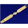 Image 1 : Vintage 1.5 ct TW Diamond and Gold Woven Mesh Bracelet