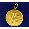 Image 1 : Saint Barbara Pendant in 18k Gold