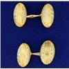 Image 1 : Oval 18k Gold Cuff Links