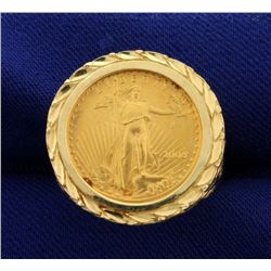 1/10oz Gold American Eagle Coin Ring