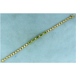 Peridot and Diamond Bracelet