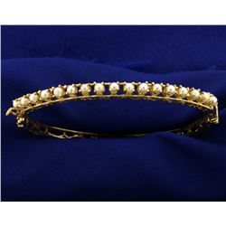 Pearl Bangle Bracelet