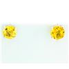 Image 1 : Bright 2ct TW Citrine Round Stud Earrings