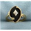 Image 1 : Gold Onyx and Diamond Ring