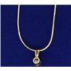 Image 2 : 1/3ct Diamond Pendant on 14k Gold Chain